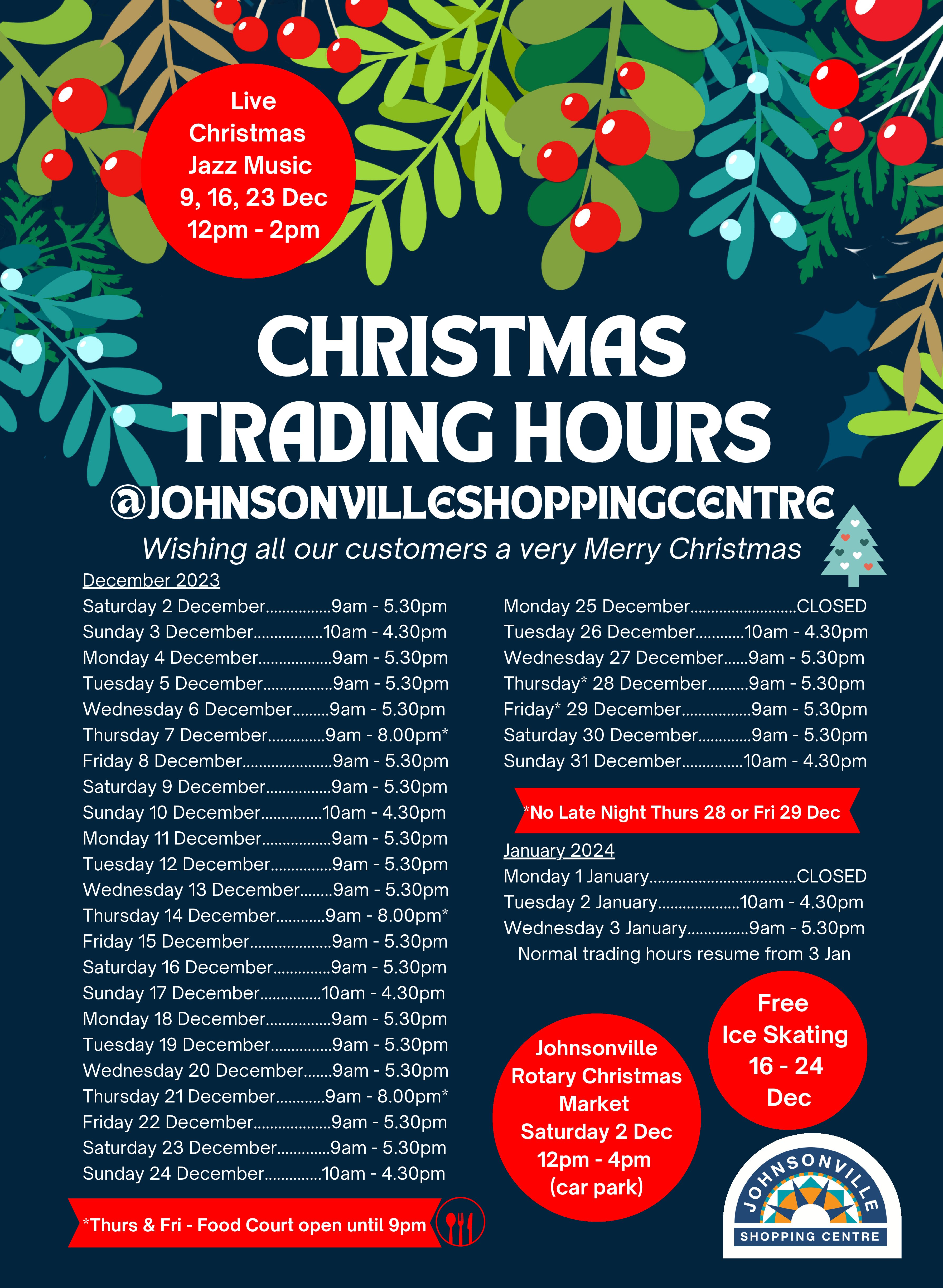 Christmas Hours 2023